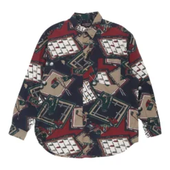 Vintage Roundtree & Yorke Patterned Shirt - Large Navy Cotton