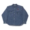 Vintage Reebok Denim Shirt - XL Blue Cotton -Outlet Garbitic Store karolis mens mixed 25.4.22234
