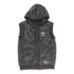 Vintage Adidas Gilet - Small Black Polyester