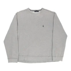 Vintage Nautica Sweatshirt - Large Grey Cotton